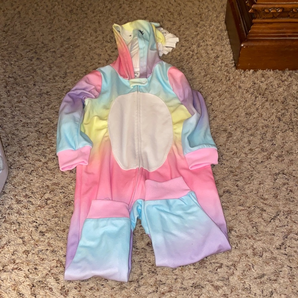 Footless unicorn pajamas